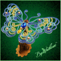 Набор для вышивания бисером ВДОХНОВЕНИЕ на прозрачной основе "Ажурная бабочка 086" 